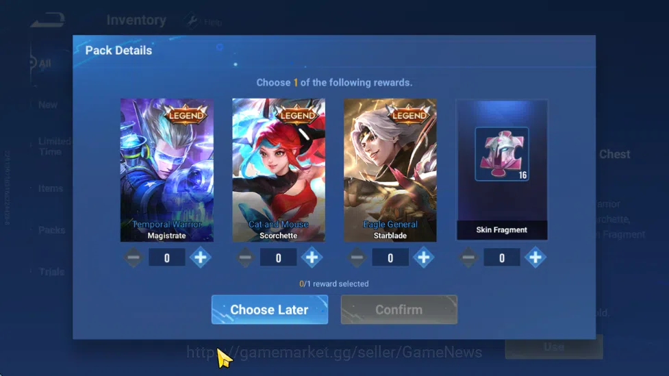 Honor of Kings Accounts Hero 18  Skin 6|Starter with Legend Skin Selection image 6