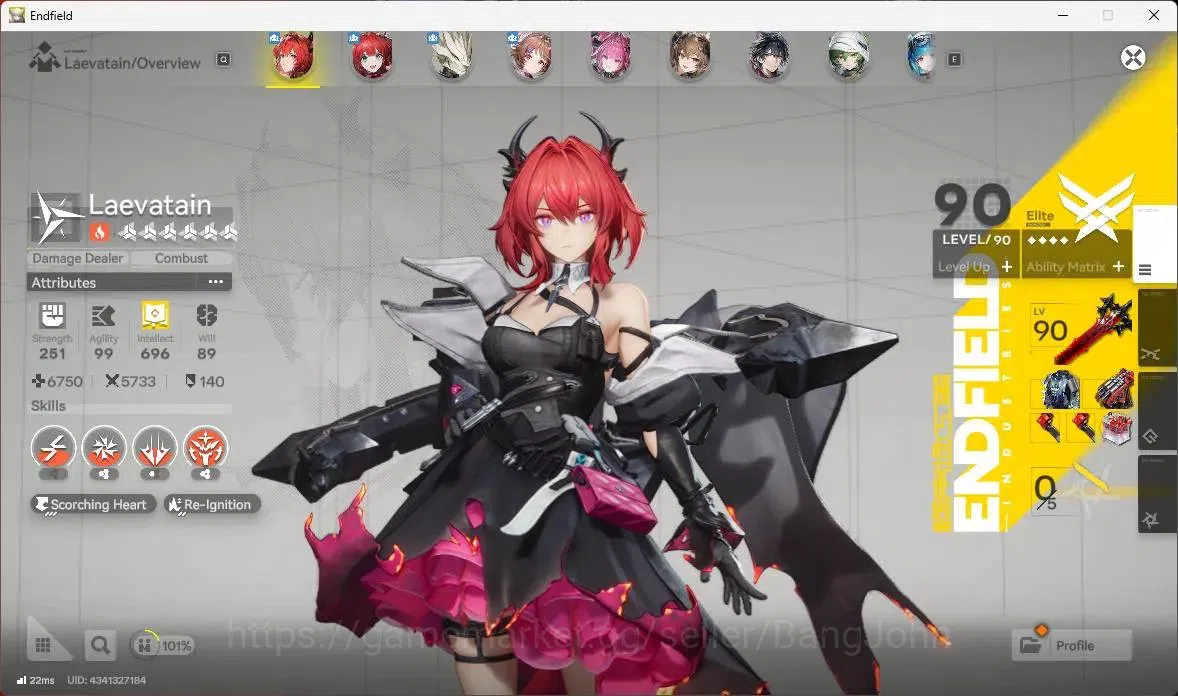 Arknights: Endfield Accounts Asia | Lv 57|3 Limit + 1 Sign | Limit (Laevatain S image 14