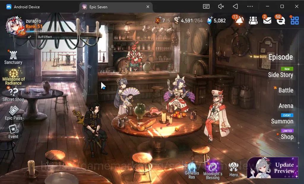 Epic Seven Accounts GLOBAL Unverif|New Era|7 ML(Salome,WOTM Tenebria,H image 1