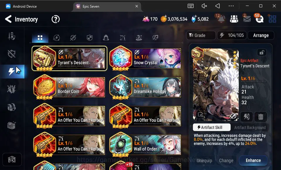 Epic Seven Accounts GLOBAL Unverif|New Era|7 ML(Salome,WOTM Tenebria,H image 10