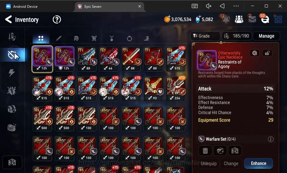 Epic Seven Accounts GLOBAL Unverif|New Era|7 ML(Salome,WOTM Tenebria,H image 11