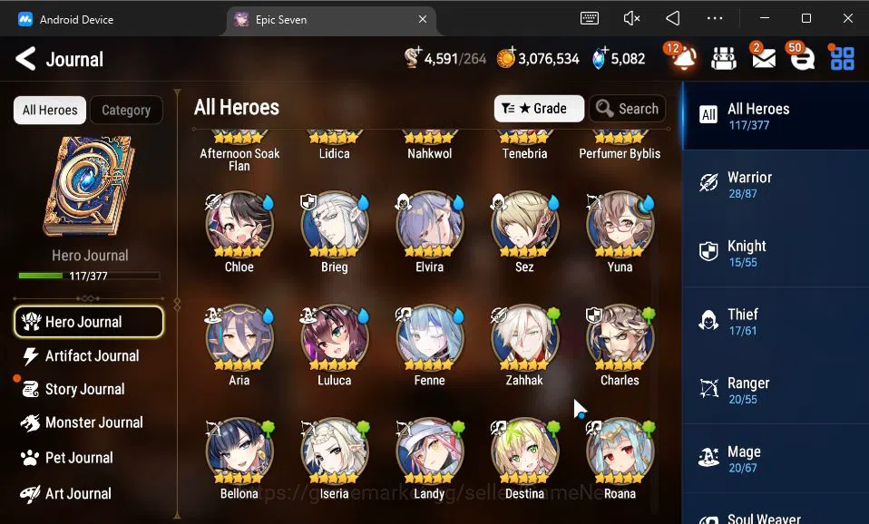 Epic Seven Accounts GLOBAL Unverif|New Era|7 ML(Salome,WOTM Tenebria,H image 15