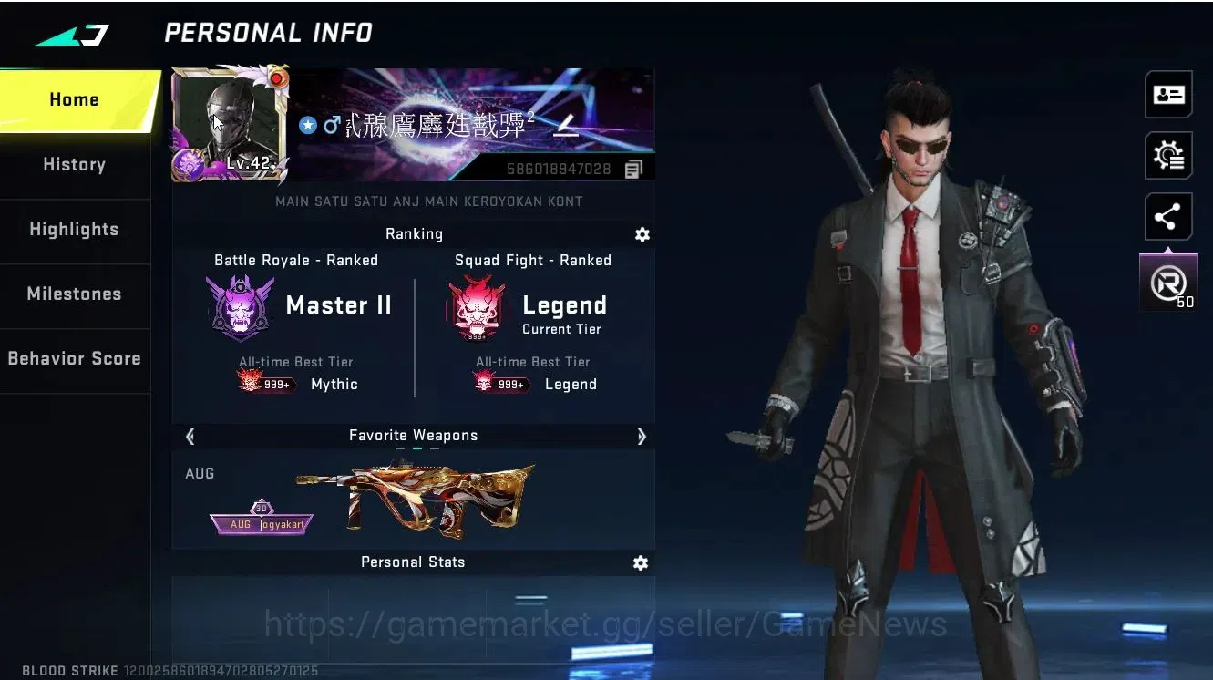 Blood Strike Accounts ASIA|ETERNAL DEagle-Scorpius|Collab 7DS[M700,AK47, image 3