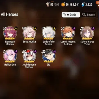 Epic Seven Accounts High-End Global|8ML (LOTScales, Zio, SN Yulha, BArunka, RoL Etc.)|PoH+Bless ON|SS 3.3K+664 MM+640