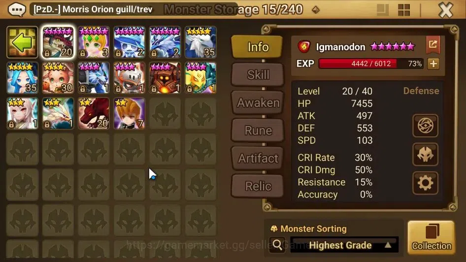 Summoners War: Sky Arena Accounts GLOBAL Lv 96|2 LD[Kiara,Nezuko Dark]|23 Total NB5[ image 10