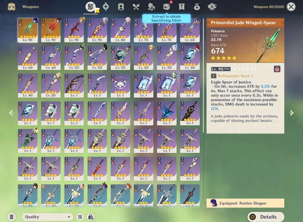 Genshin Impact Accounts ASIA|AR56|8Limited+2(*5Weapon)|Skrik,Yelan,Ayaka,K image 6