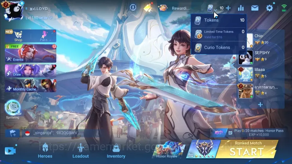 Honor of Kings Accounts Rare Skin Hero 115 Skin 276|Flawless(Li Bai),Mythic(Han Xin),3 1
