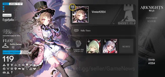 Arknights Accounts Lv 55|119 Operators + 12 Outfits|5 Limited|SilverA image 2