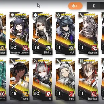 Arknights High-End Lv 55|119 Operators + 12 Outfits|5 Limited|SilverA image 1