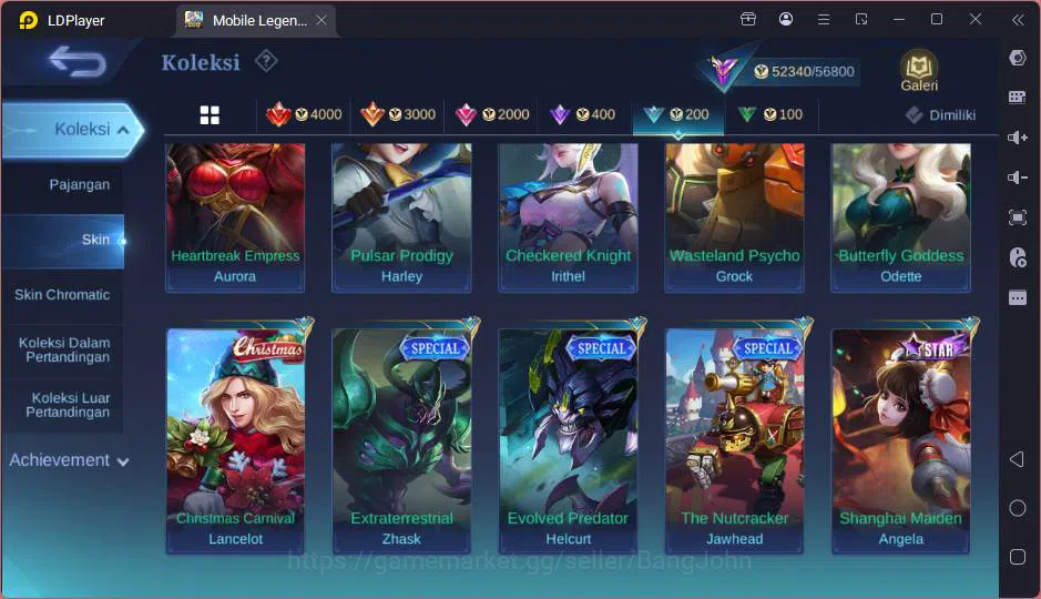 Mobile Legends: Bang Bang Accounts GLOBAL|Hero 117|Skin 251|Allstar Hanabi,Snrio FLor image 12
