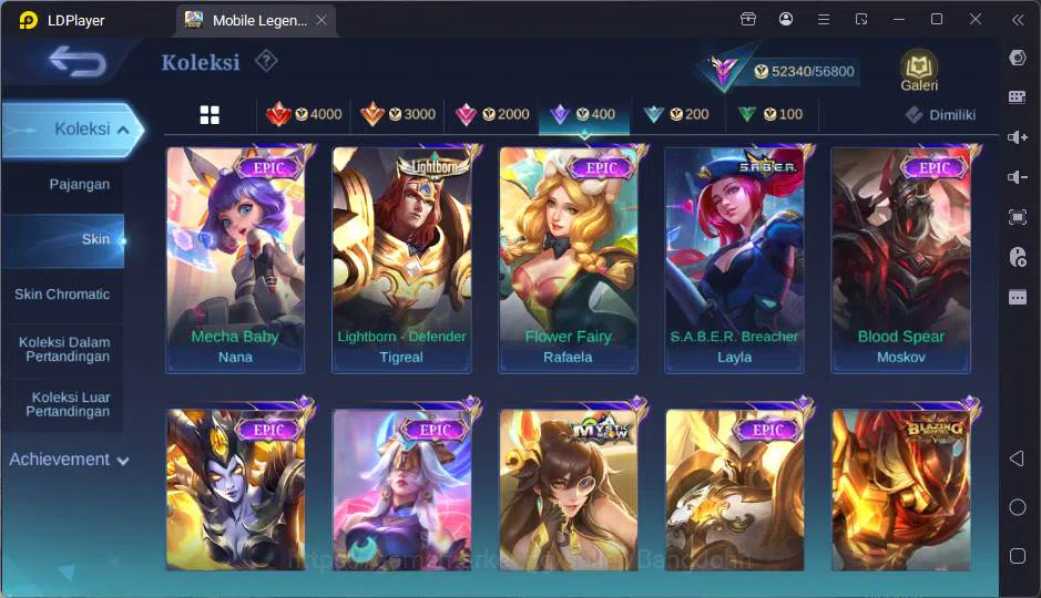Mobile Legends: Bang Bang Accounts GLOBAL|Hero 117|Skin 251|Allstar Hanabi,Snrio FLor image 17
