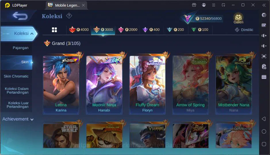Mobile Legends: Bang Bang Accounts GLOBAL|Hero 117|Skin 251|Allstar Hanabi,Snrio FLor image 19