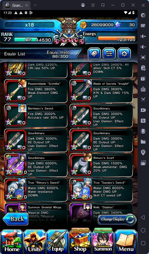 Grand Summoners Accounts GLOBAL|8 Ascend|Rank 77|Sayaka Miki TW|Mami Tomoe| image 3