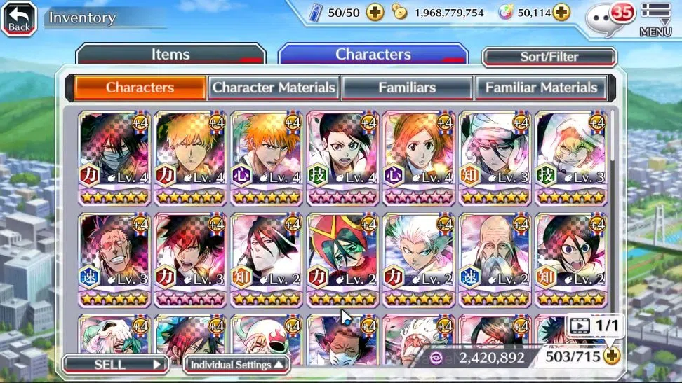 Bleach: Brave Souls Accounts Others [GLOBAL]50K Orb|DreamT Ichigo,TYBW26 Yukio,Riruka,TYBW25 Yoruici,New Ver Ichigo,SwimS25 11