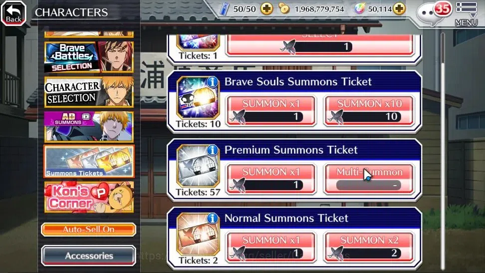 Bleach: Brave Souls Accounts Others [GLOBAL]50K Orb|DreamT Ichigo,TYBW26 Yukio,Riruka,TYBW25 Yoruici,New Ver Ichigo,SwimS25 18