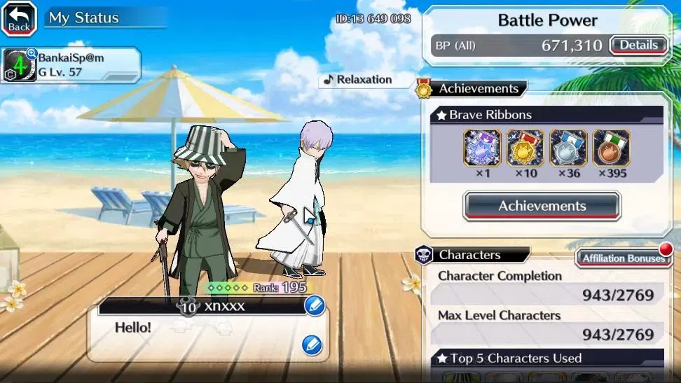 Bleach: Brave Souls Accounts Others [GLOBAL]50K Orb|DreamT Ichigo,TYBW26 Yukio,Riruka,TYBW25 Yoruici,New Ver Ichigo,SwimS25 2