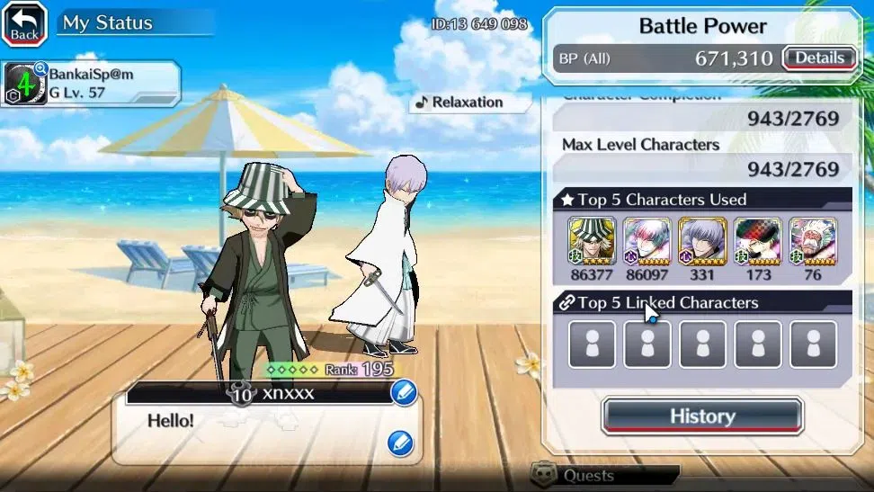 Bleach: Brave Souls Accounts Others [GLOBAL]50K Orb|DreamT Ichigo,TYBW26 Yukio,Riruka,TYBW25 Yoruici,New Ver Ichigo,SwimS25 3