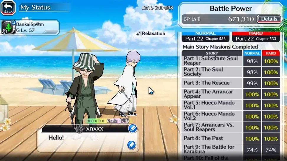Bleach: Brave Souls Accounts Others [GLOBAL]50K Orb|DreamT Ichigo,TYBW26 Yukio,Riruka,TYBW25 Yoruici,New Ver Ichigo,SwimS25 4