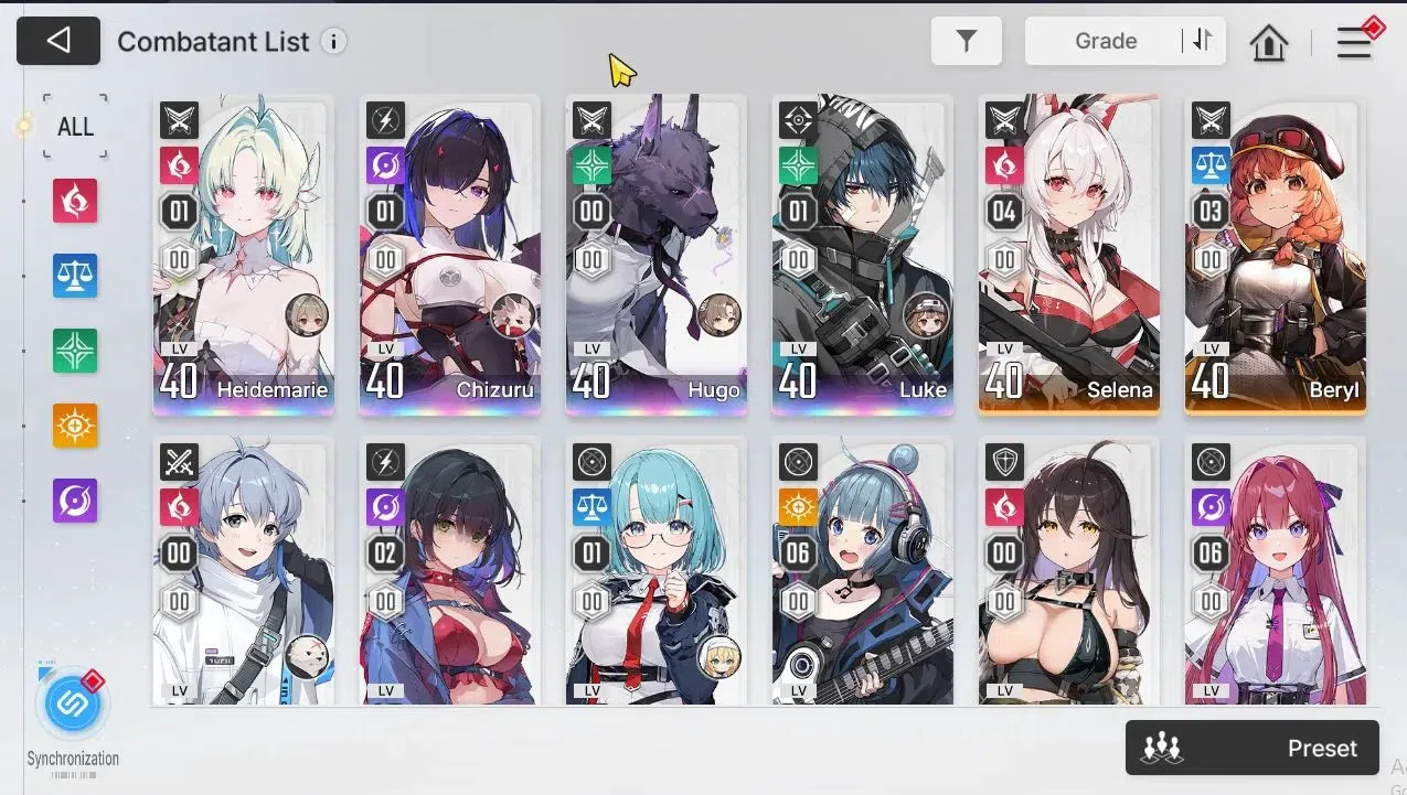 Chaos Zero Nightmare Accounts GLOBAL Lv40|4 SSR[HeidemarieM1,ChizuruM1,LukeM1,Hu image 3