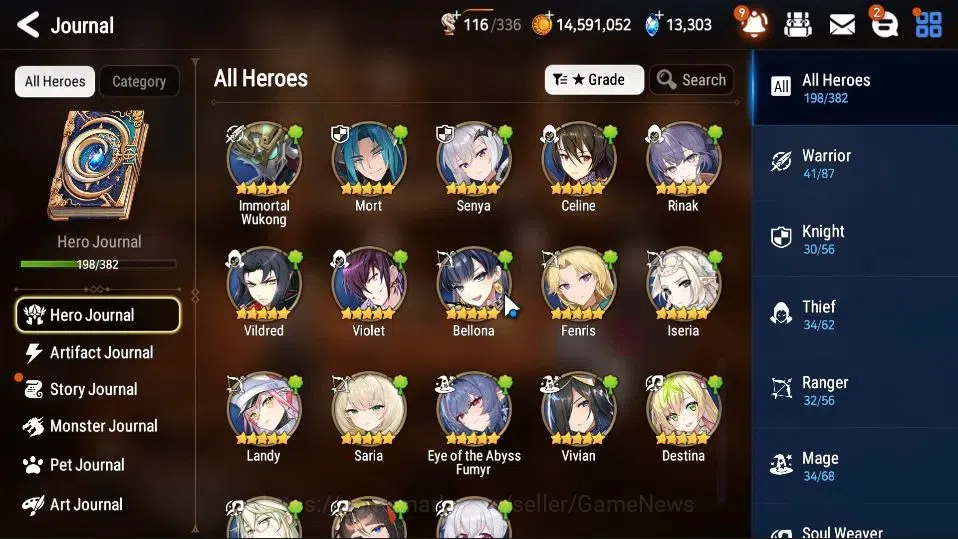 Epic Seven Accounts High-End GLOBAL UnVerif|New Era|21 ML(Rhianna, LC Bellona, Monarch Iseria, A Vildred, Harsetti, E 10