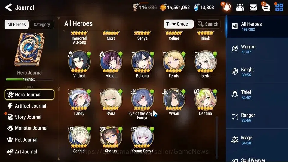 Epic Seven Accounts High-End GLOBAL UnVerif|New Era|21 ML(Rhianna, LC Bellona, Monarch Iseria, A Vildred, Harsetti, E 11