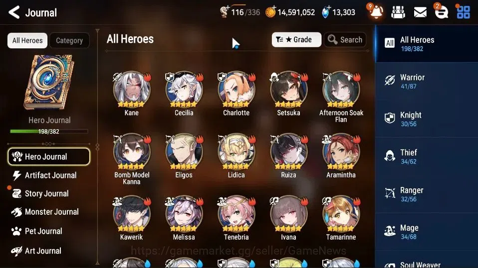 Epic Seven Accounts High-End GLOBAL UnVerif|New Era|21 ML(Rhianna, LC Bellona, Monarch Iseria, A Vildred, Harsetti, E 8