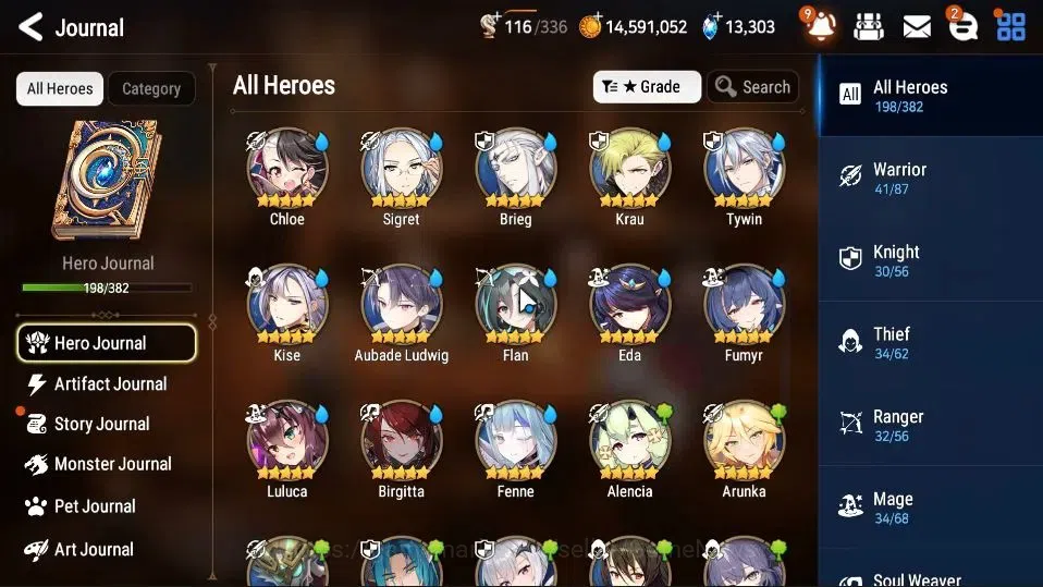Epic Seven Accounts High-End GLOBAL UnVerif|New Era|21 ML(Rhianna, LC Bellona, Monarch Iseria, A Vildred, Harsetti, E 9