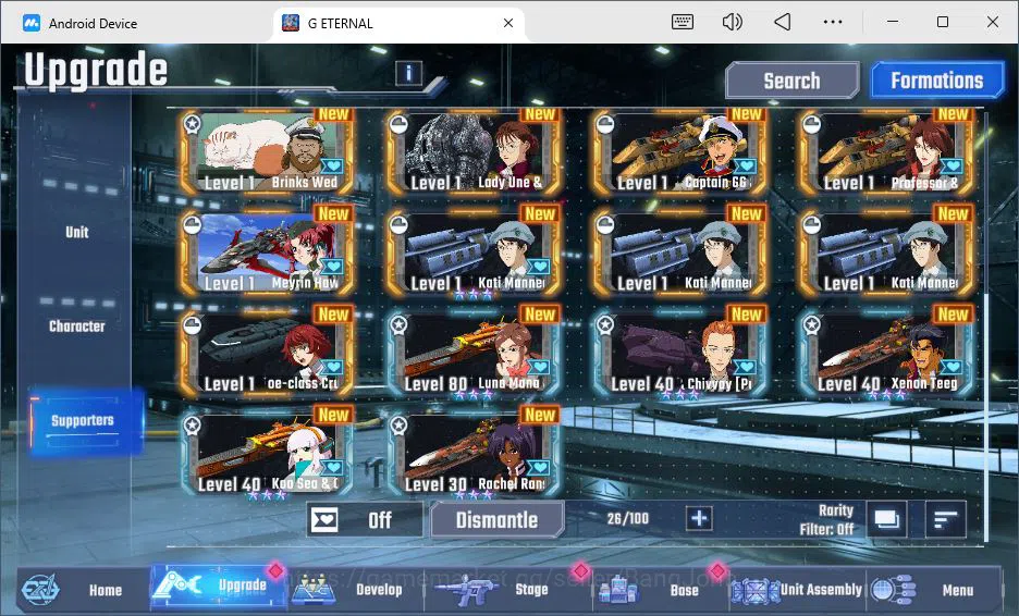 SD Gundam G Generation ETERNAL Accounts GLOBAL rank 29, 7k DM, 17 UR unit, 15+ char, 6 sup image 10