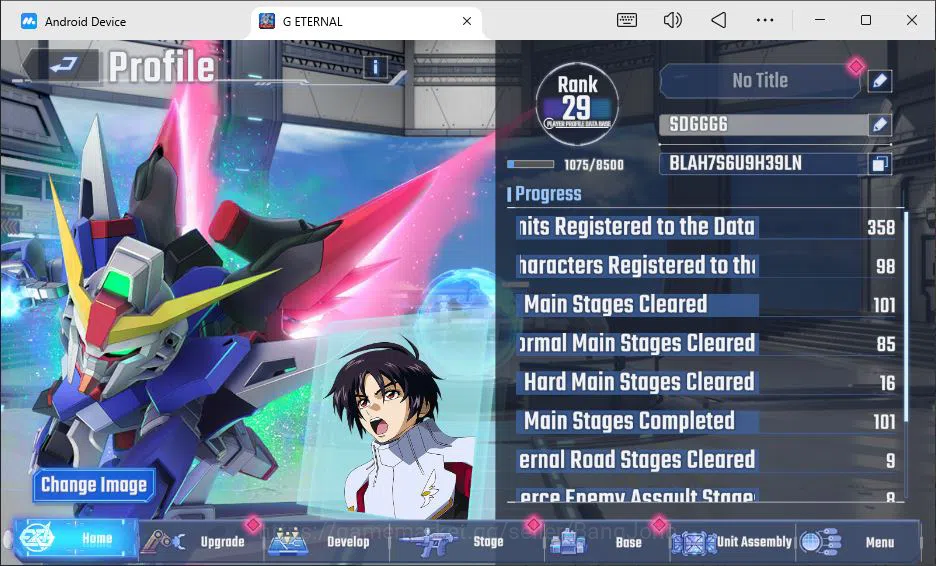 SD Gundam G Generation ETERNAL Accounts GLOBAL rank 29, 7k DM, 17 UR unit, 15+ char, 6 sup image 14