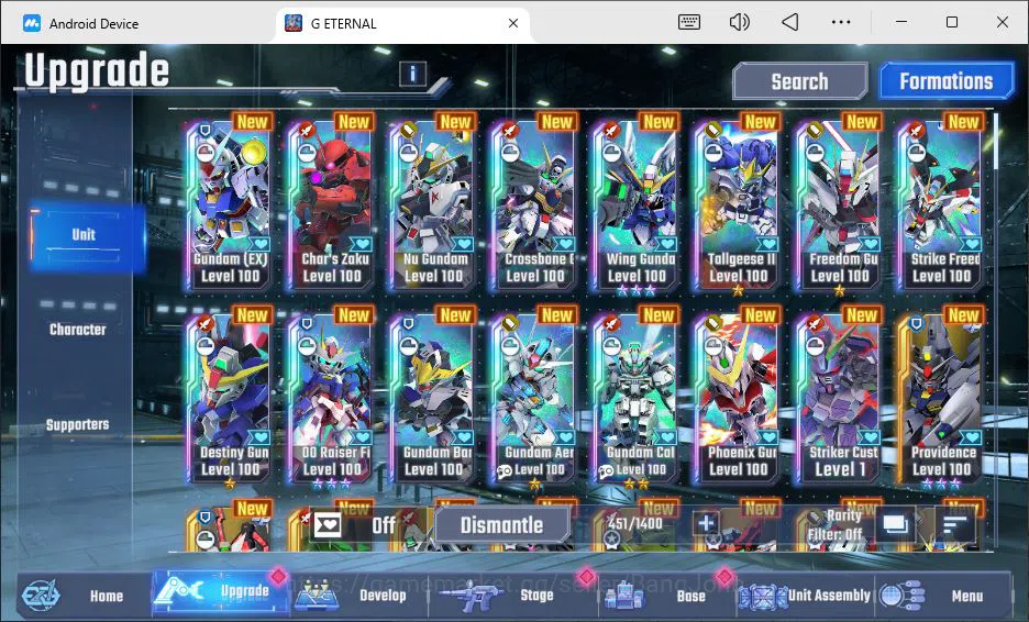 SD Gundam G Generation ETERNAL Accounts GLOBAL rank 29, 7k DM, 17 UR unit, 15+ char, 6 sup image 2