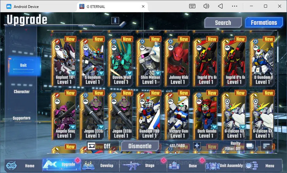 SD Gundam G Generation ETERNAL Accounts GLOBAL rank 29, 7k DM, 17 UR unit, 15+ char, 6 sup image 4
