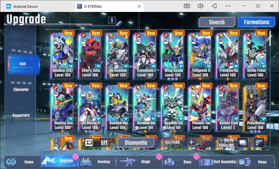 SD Gundam G Generation ETERNAL Accounts GLOBAL rank 29, 7k DM, 17 UR unit, 15+ char, 6 sup image 5