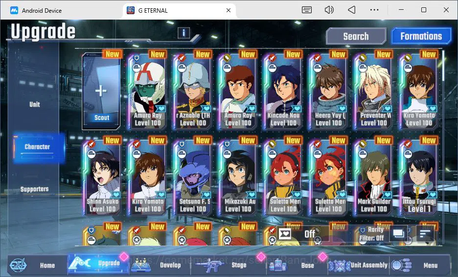 SD Gundam G Generation ETERNAL Accounts GLOBAL rank 29, 7k DM, 17 UR unit, 15+ char, 6 sup image 6