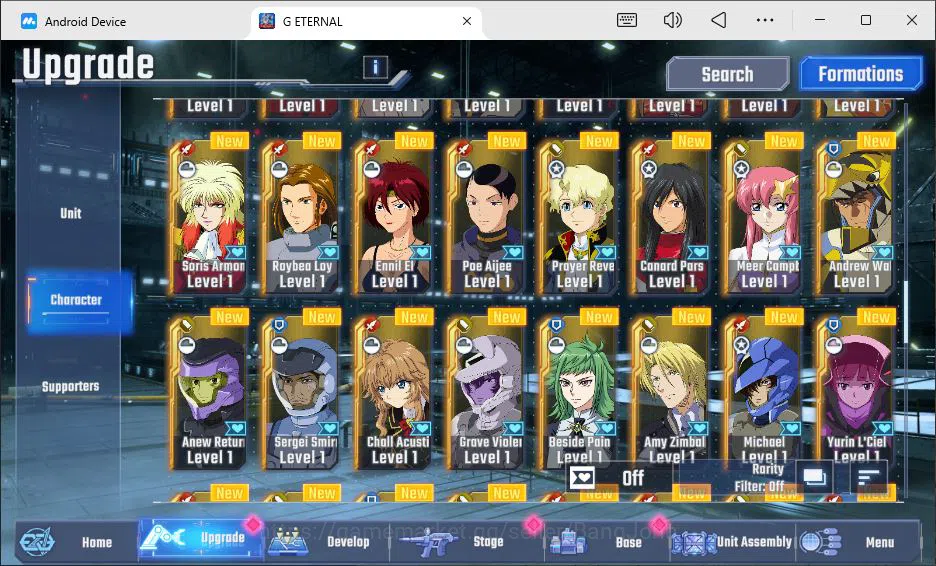 SD Gundam G Generation ETERNAL Accounts GLOBAL rank 29, 7k DM, 17 UR unit, 15+ char, 6 sup image 7