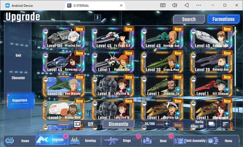 SD Gundam G Generation ETERNAL Accounts GLOBAL rank 29, 7k DM, 17 UR unit, 15+ char, 6 sup image 9