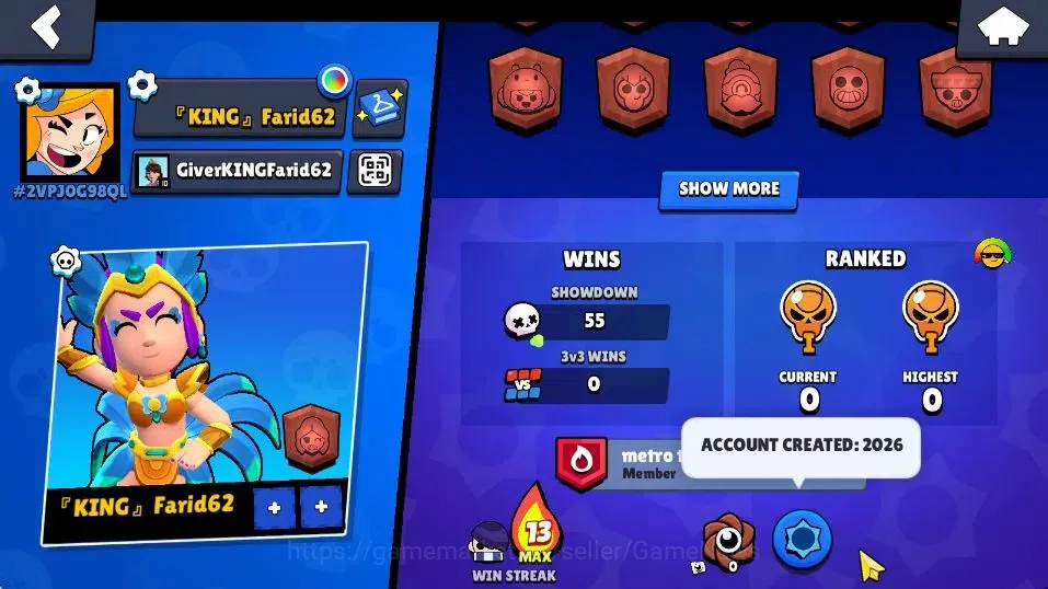 Brawl Stars Accounts 1002 Trophy | 14 Brawlers 2 Max Lvl (Shelly, Colt) image 4