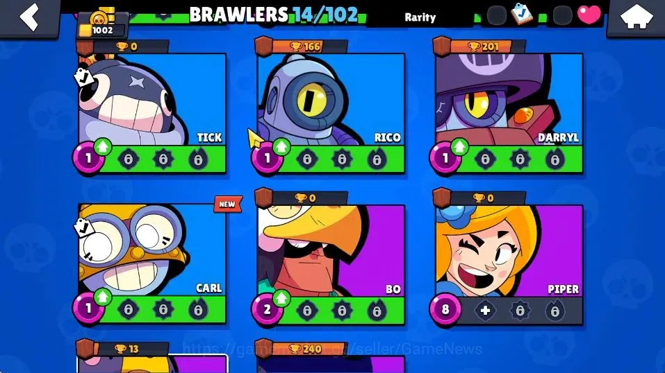 Brawl Stars Accounts 1002 Trophy | 14 Brawlers 2 Max Lvl (Shelly, Colt) image 9