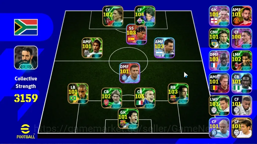 eFootball Accounts Legends & Iconic Players Android|Power 3159|16 Epic Fabio Cannavaro,Gabriel 1