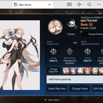 Epic Seven Accounts Starter Global Unverif|Starter|5 ML(RNL,NM Luna,SP Politis,Harseti,Belian|PoH+Bless ON|MM 1,4K|SS