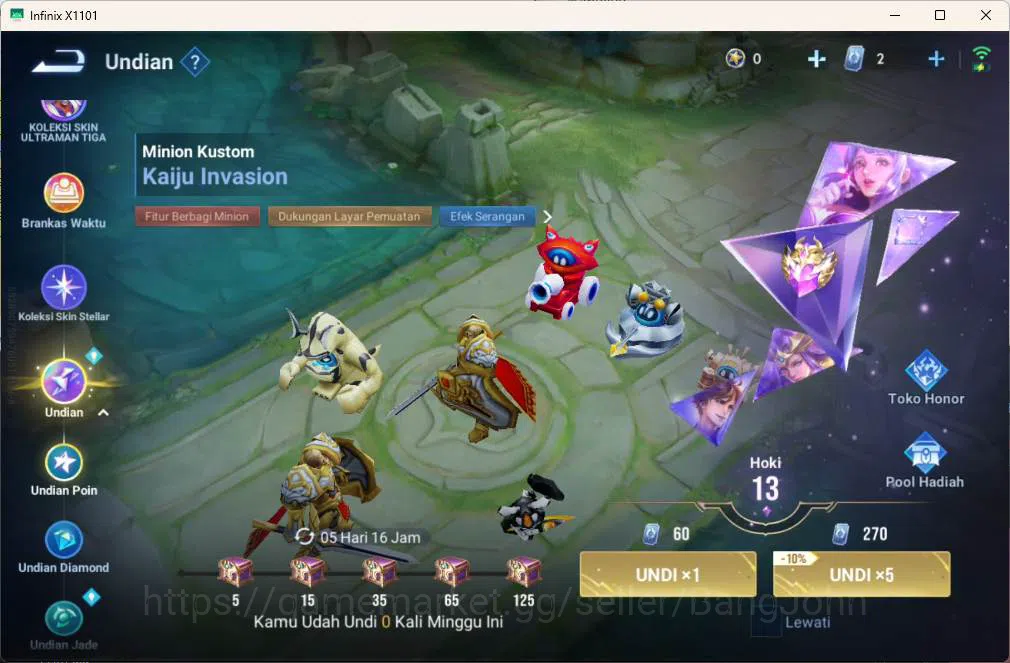 Honor of Kings Accounts GLOBAL Hero 40 , skin 16 legen wukong more detail  image 4