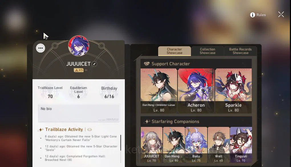 Honkai Star Rail Accounts Asia|TL 70|15 Limited|[AcaheronE2,Danil]+Sign,Jing image 2