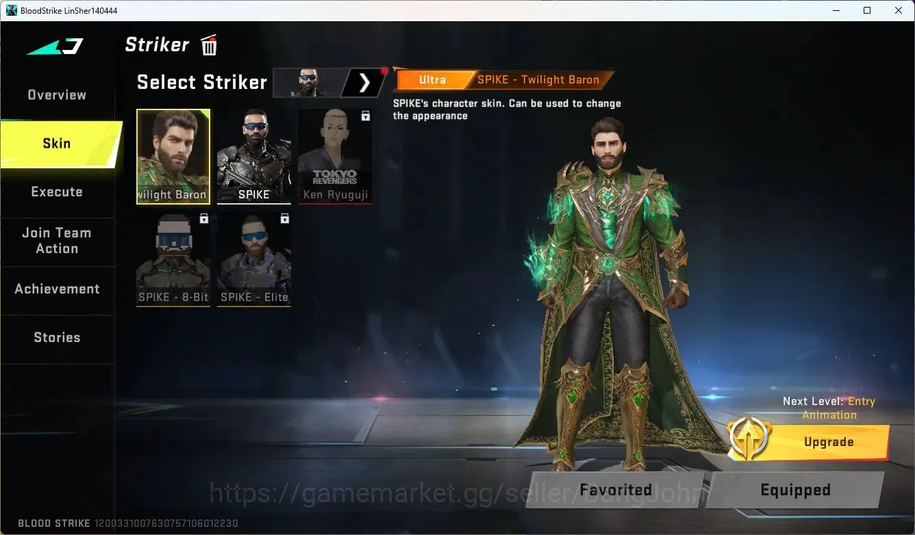 Blood Strike Accounts ASIA | 1 ULTRA STRIKER: Spike Twilight Baron|1 ULT image 1