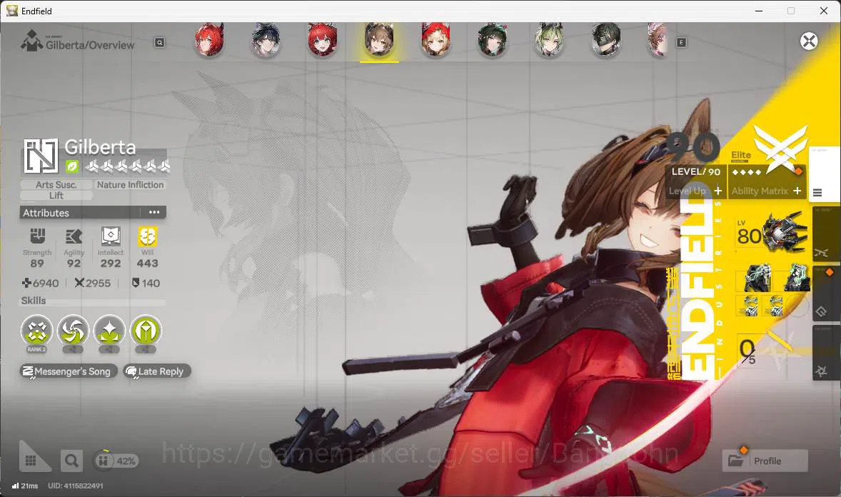 Arknights: Endfield Accounts ASIA|LVL 57, Z fungyi sign,Laevatain sign,gilberta image 17