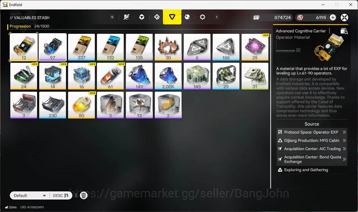 Arknights: Endfield Accounts ASIA|LVL 57, Z fungyi sign,Laevatain sign,gilberta image 4