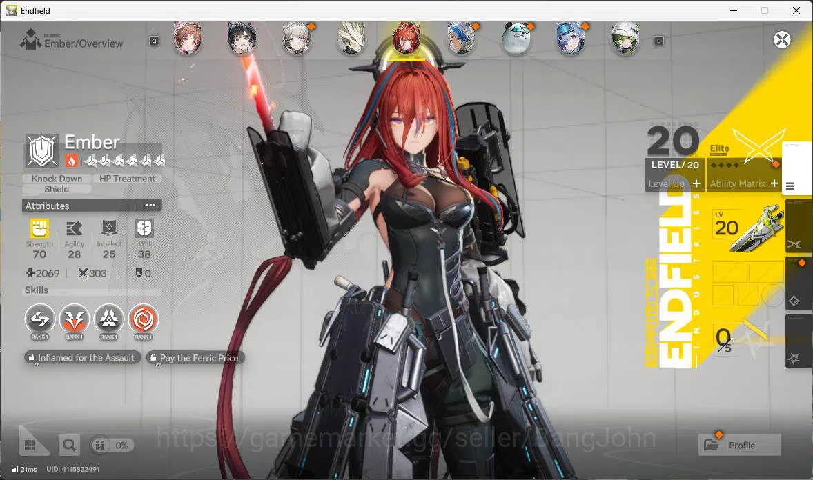 Arknights: Endfield Accounts ASIA|LVL 57, Z fungyi sign,Laevatain sign,gilberta image 9