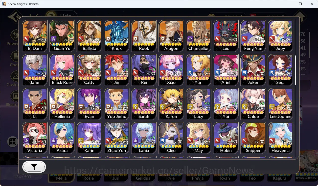 Seven Knights Re:Birth Accounts GlobalSEA|4 Ex-7k[MeliaTC2,RosieTC1,Juri,Gelidus]+ image 18