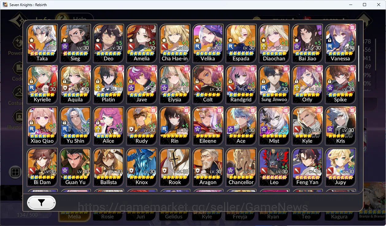 Seven Knights Re:Birth Accounts GlobalSEA|4 Ex-7k[MeliaTC2,RosieTC1,Juri,Gelidus]+ image 19