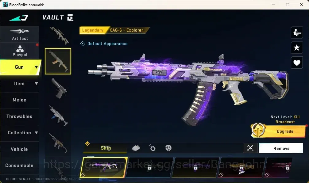 Blood Strike Accounts Others ASIA|1 Eternal Gun:Bizon - Seraph|Ultra Melee:Lightblade-DarkForce|2 Legendary Gun|1 3