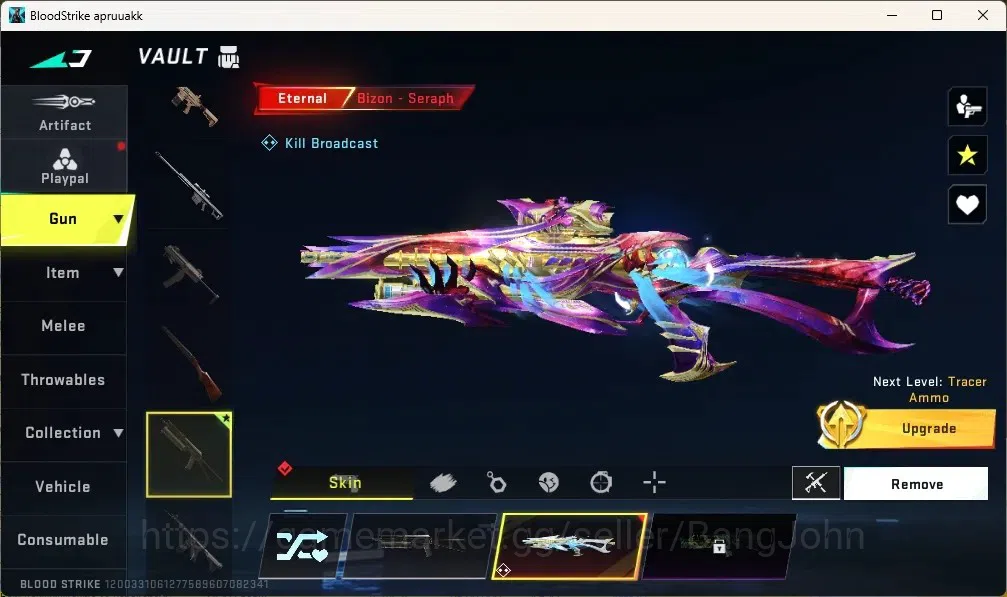 Blood Strike Accounts Others ASIA|1 Eternal Gun:Bizon - Seraph|Ultra Melee:Lightblade-DarkForce|2 Legendary Gun|1 4