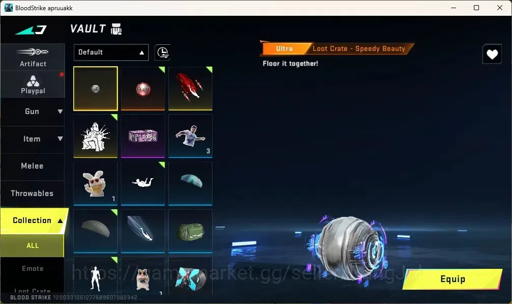Blood Strike Accounts Others ASIA|1 Eternal Gun:Bizon - Seraph|Ultra Melee:Lightblade-DarkForce|2 Legendary Gun|1 9